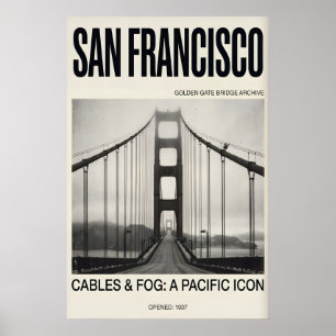 Impression d'art du pont Golden Gate San Francisco