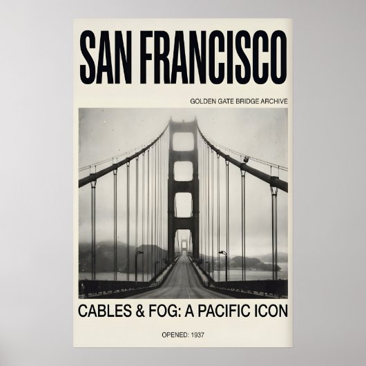 Impression d'art du pont Golden Gate San Francisco (Devant)