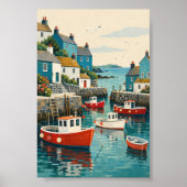 Impression d'art du port de petits bateaux (Devant)