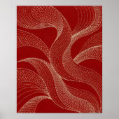 Impression d'art du rythme Sashiko écarlate (Devant)