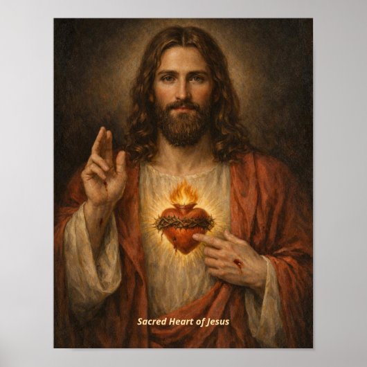 Impression d'art du Sacré-Cœur de Jésus (Devant)