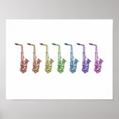 Impression d'art du saxophone arc-en-ciel (Devant)