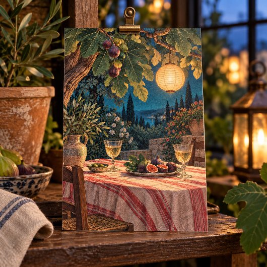 Impression d'art du souper sous l'arbre à figues