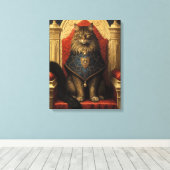 Impression d'art du trône de chat Maine Coon noble (Insitu (Plancher de Bois))