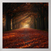Impression d'art du tunnel d'arbres du chemin d'au (Devant)
