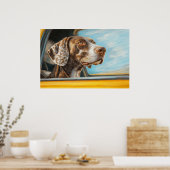 Impression d'art d'un chien tacheté en aventure en (Cuisine)