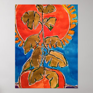 Impression d'art d'une plante de tomate surréalist