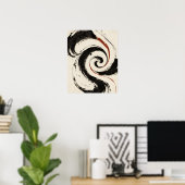 Impression d'art en fugue de spirale d'encre (Bureau à domicile)