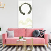 Impression d'art en ligne abstraite Japandi beige (Insitu(Salon))