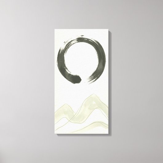 Impression d'art en ligne abstraite Japandi beige (Recto)