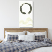 Impression d'art en ligne abstraite Japandi beige (Insitu(Chambre))