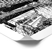 Impression d'art en ligne d'architecture de lotus (Coin)