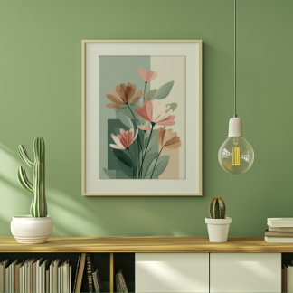 Impression d'art en ligne floral Boho | Min botani