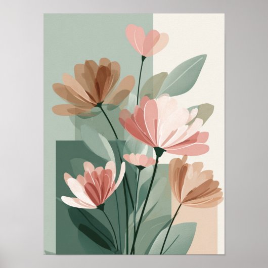 Impression d'art en ligne floral Boho | Min botani (Devant)