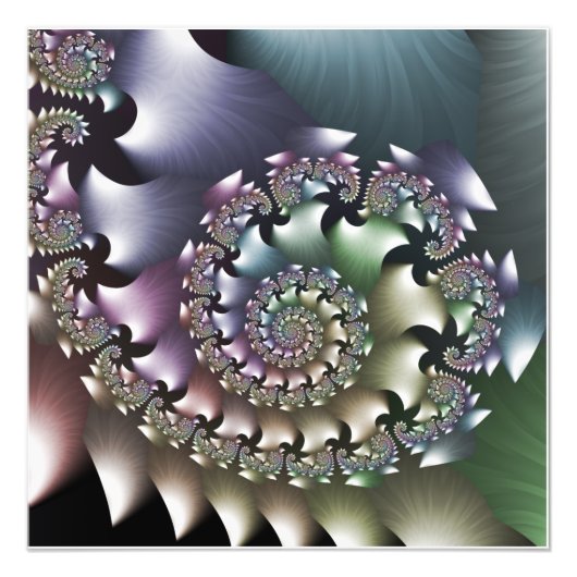 Impression d'art en spirale fractale (Devant)