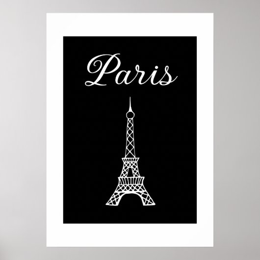 Impression d'art encadrée de la Tour Eiffel de Par (Devant)
