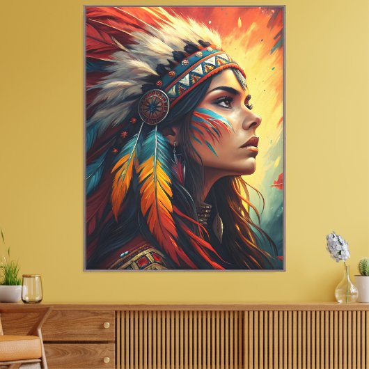 Impression d'art esprit tribal coloré (Insitu(Salon))