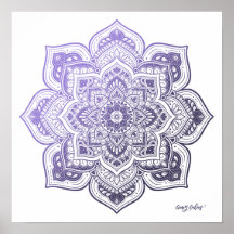 Impression d'art fin Aster Mandala