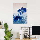 Impression d'art fin Iris Bleu Japonais Mur flora (Bureau à domicile)