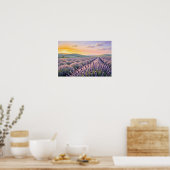 Impression d'art fine Coucher de soleil sur champ (Cuisine)