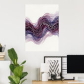 Impression d'art fine de vagues fluides mauves et (Bureau à domicile)