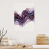 Impression d'art fine de vagues fluides mauves et (Cuisine)