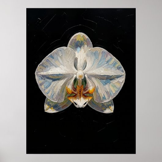 Impression d'art fine d'orchidée Phalaenopsis blan (Devant)