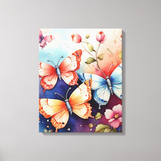 Impression d'art fine Floral et Papillon Chic (Recto)