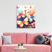 Impression d'art fine Floral et Papillon Chic (Insitu(Salon))