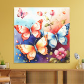 Impression d'art fine Floral et Papillon Chic  (Insitu(Salon))