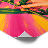 Impression d'art fine Pop Art de pivoine rose (Coin)