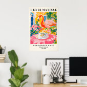 Impression d'art Flamant buvant du café Henri Mati (Bureau à domicile)