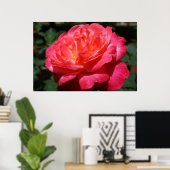 Impression d'art floral de jardin de fleurs roses (Bureau à domicile)