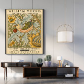 Impression d'art floral et d'oiseau de William Mor