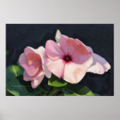 Impression d'art floral Fleurs aquarelle rose (Devant)