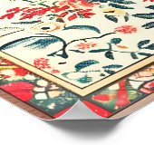 Impression d'art floral indien, oiseau botanique (Coin)