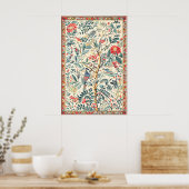 Impression d'art floral indien, oiseau botanique (Cuisine)