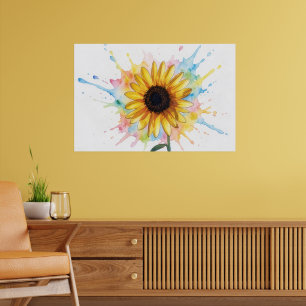 Impression d'art floral Sunflower Splash Art