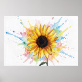Impression d'art floral Sunflower Splash Art (Devant)