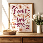 Impression d'art floral « Venez comme vous êtes »