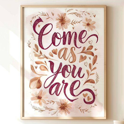 Impression d'art floral « Venez comme vous êtes »