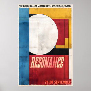 Impression d'art géométrique Affiche de l'expositi