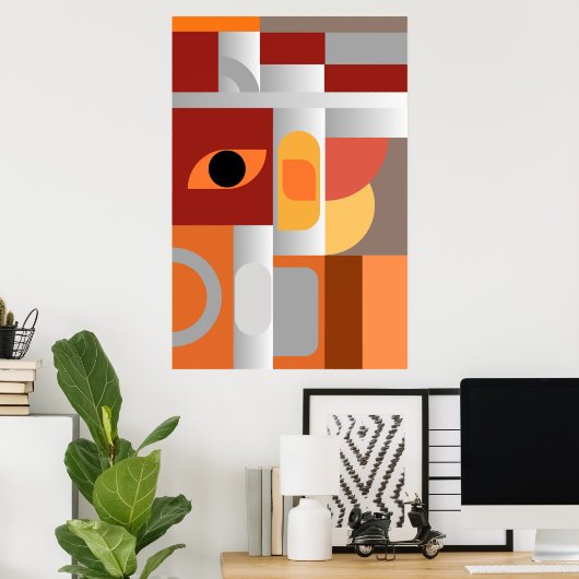 Impression d'art géométrique | Affiches d'art mura (Bureau à domicile)