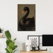 Impression d'art gothique de cygne noir Dark Acade (Bureau à domicile)