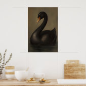 Impression d'art gothique de cygne noir Dark Acade (Cuisine)