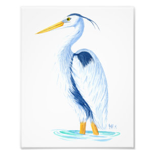 Impression d'art - Grand Héron bleu