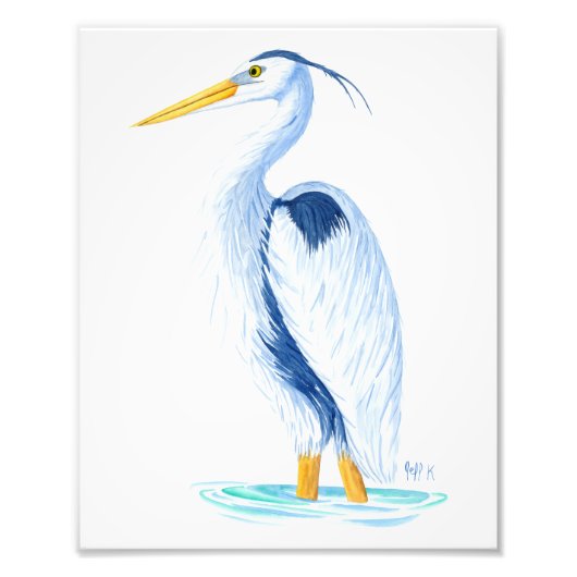 Impression d'art - Grand Héron bleu (Devant)