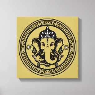 Impression d'art hindou sur le thème de Ganesha