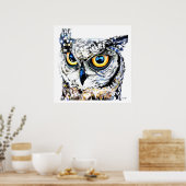 Impression d'art : illustration de la Chouette à g (Cuisine)