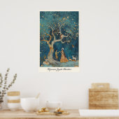 Impression d'art indien Pichwai Danse de la forêt  (Cuisine)